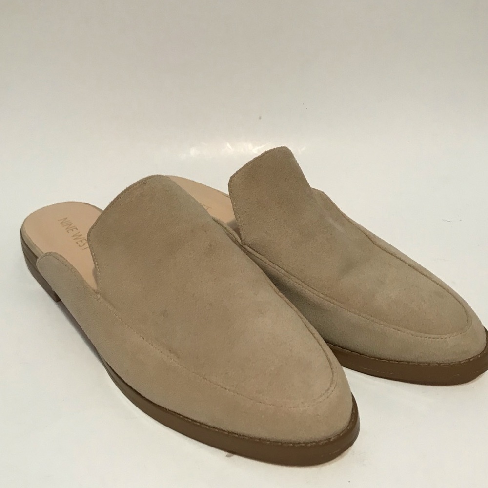 SOLD Nine West Shoes Slip On Mule 8.5 Tan Suede Clog